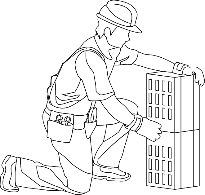 工事をする人のイラスト
