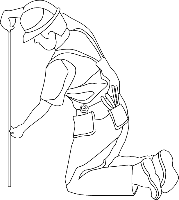 測量をする人のイラスト