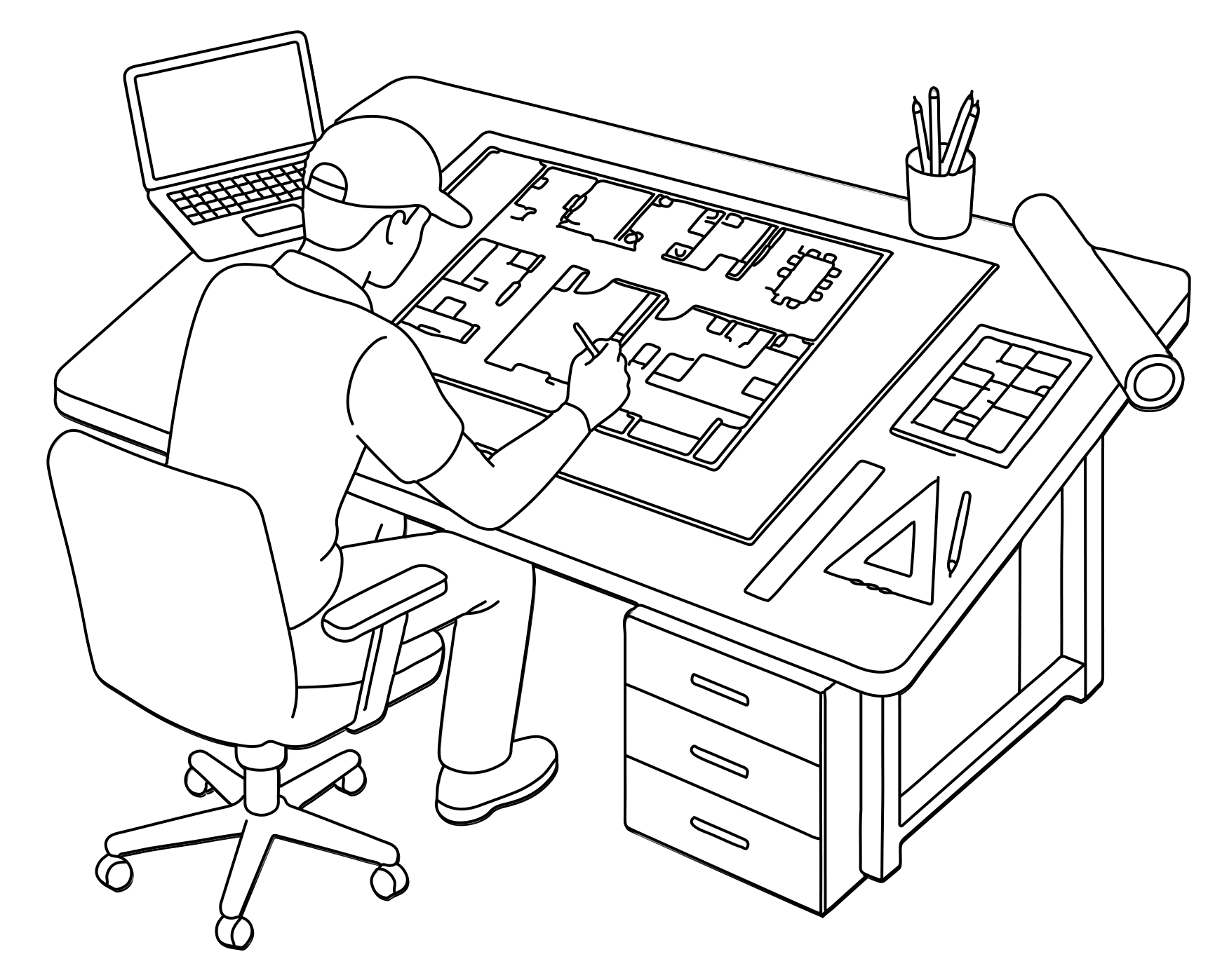 レイアウト設計のイラスト
